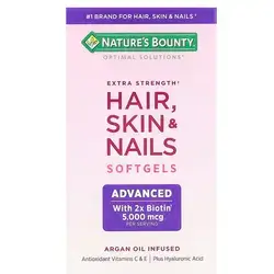 Nature's Bounty Extra Strength Hair, Skin & Nails 5000 mcg 150 Softgel