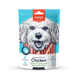 Chicken Jerky & Codfish Sandwiches 100g