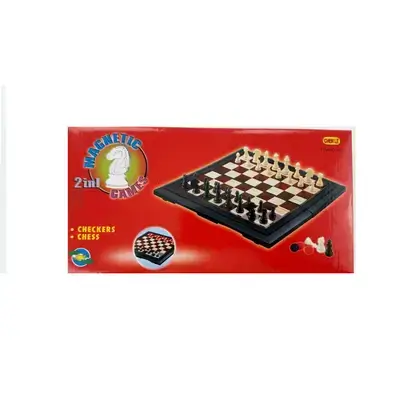 2-in-1 Magnetic Chess and Backgammon Game Set