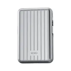 WiWU Trunk Series Magnetic Wireless Power Bank | 10000mAh – Silver