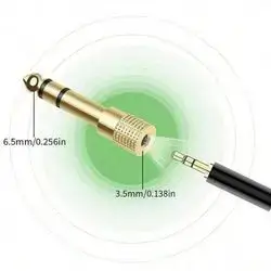 6.35mm Male To 3.5mm Female Stereo Pure Copper Adapters,