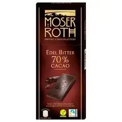 Moser Roth 70% Dark Chocolate Bar – 125g