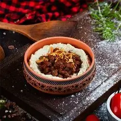 Mutabal With Meat