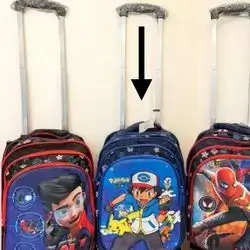 Children's school bag with wheels, design for boys