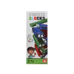 30-Piece Colorful Wooden Stacking Blocks Educational Building Set
