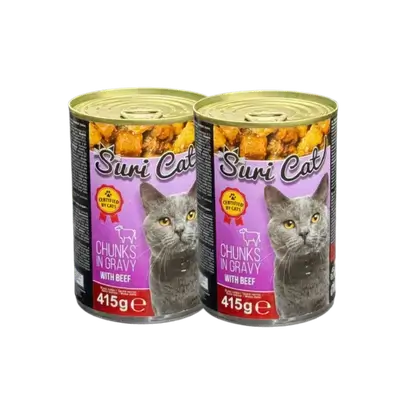 SuriCat – Beef Chunks in Gravy 2x415g