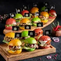 Colorful Mini Burgers