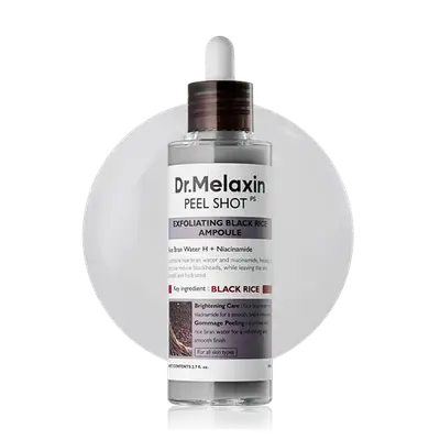 Peel Shot Exfoliating Black Rice Ampoule With Niacinamide 80ml _ Dr. Melaxin