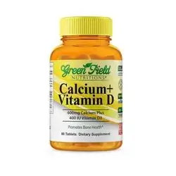Calcium+vitaminD (calcium 600+vitD3 400 iu)80tablet green field