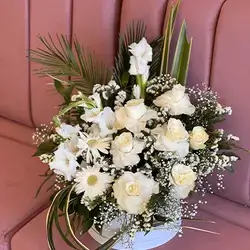 Box And White Flowers