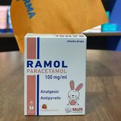 pamol paracetamol 100mg infants drops analgesic , antipyretic strawberry flavor 25ml made in jordan