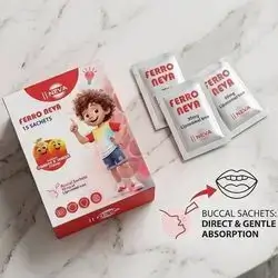 Name: Ferro Neva 30mg of liposomal iron (15 Buccal Sachets)