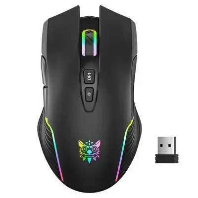 ماوس الألعاب اللاسلكي CW905 مع اتصال USB 2.4 جيجاهرتز وإضاءة RGB و3600 نقطة في البوصة