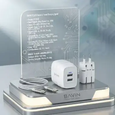 Bavin Pd Fast Charger With Cable USB To Type-C 5V-2.4A