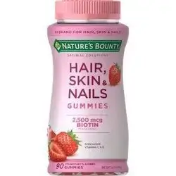 Hair Skin Nails Strawberry 80Gummies NATURES BOUNTY