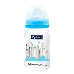 P.P Wide Neck Feeding Bottle 2 From 6-18 Months BLUE 240ml OPB-1032(B) _ Optimal