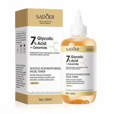 SADOER 7% Glycolic Acid + Ceramide Facial Toner (200ml)