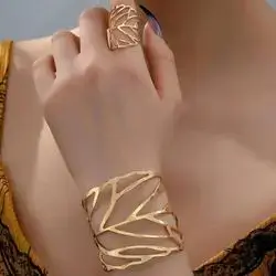 Leaf Design Bracelet and Ring