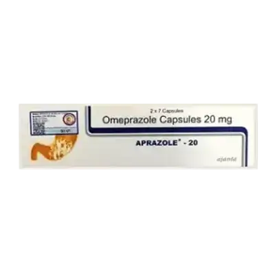 APRAZOLE (Omeprazole 20mg ) 14 Capsules _ ajanta