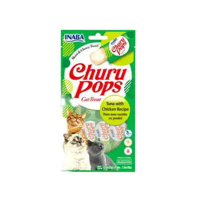 Inaba Churu Pops - Tuna with Chicken 4 Tubes