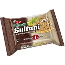 Eti Whole Wheat Biscuit Burchak Sultani Raisin 3 pieces 369 g