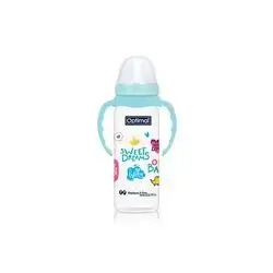 Narrow Neck Feeding Bottle 240ml (+6) with Handle - Blue