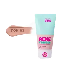 Matte & Cover Foundation Acne Fighter 03 - 25ml _ Beauty Bomb