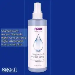 NOW Foods Solutions, Magnesium Topical Spray, from the Ancient Zechstein Seabed, Highly Concentrated, 237ml magnesium spray