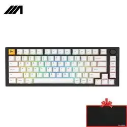 Glorious Gaming - GMMK PRO Barebones Keyboard Kit (USA ANSI) Compact Custom DIY 75% Mechanical Keyboard w/Knob, Black Aluminum, TKL, Hotswap, Cherry MX Style, Backlit RGB, USB-C Removable + Glorious Large Gaming Mouse Mat/Pad - Stitched Edges, Black Cloth Mousepad
