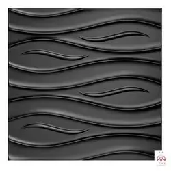 3D Wall Panels Matt Black D152