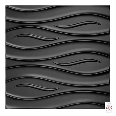3D Wall Panels Matt Black D152