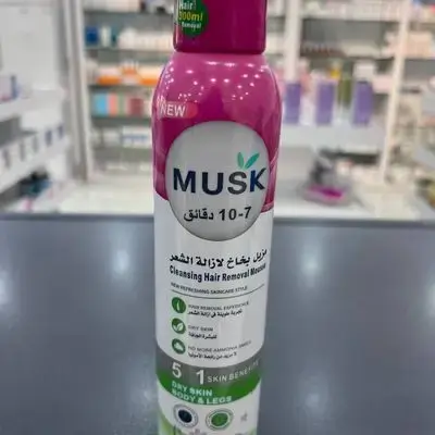 musk 10-7 cleansing hair removal mousse dry skin for body-legs 300ml
