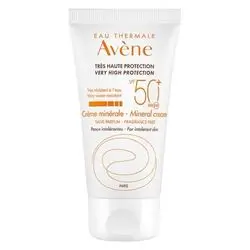 Avene Sunscreen Eau Thermale Mineral Cream (Fragrance Free + Water Resistant ) 50ml