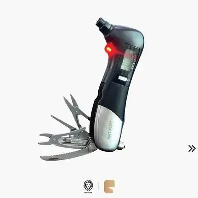 Green Lion 9-in-1 Digital Tire Pressure Gauge & Emergency Rescue Tool - Black