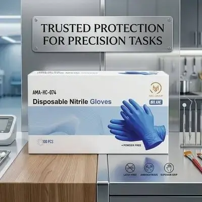 AMA GROUP Disposable Nitrile Gloves Large (100 PCS)