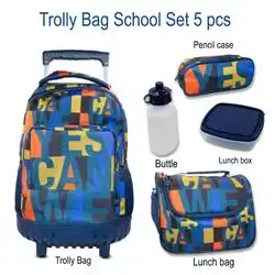 Trolley Bag School Set 5pcs