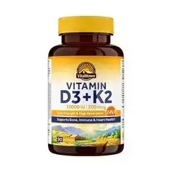 Vitalitown Vitamin D3 K2 Supplement, Vitamin D3 10000 IU Vitamin K2 (MK7) 200 mcg, 90 Softgels,
