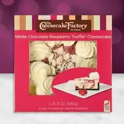 6" White Chocolate Raspberry Truffle Cheesecake (Window Box)
