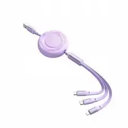 Mcdodo 3-in-1 Retractable USB-A Charging Cable – USB-C, Lightning & Micro-USB, 3.5A