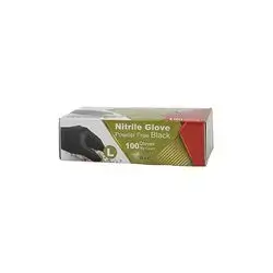Hfp Nitrile Powder Free Gloves Black Large 100 Pcs