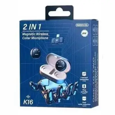 REMAX K16 2-in-1 Wireless Lavalier Microphone for iPhone