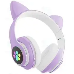 STN-28 cat ear headphones feature glowing LED lights on the ear cups