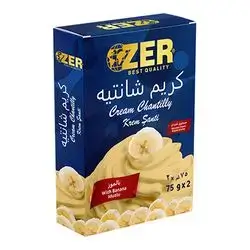 Zer Whipped Cream Banana 2pack 150g