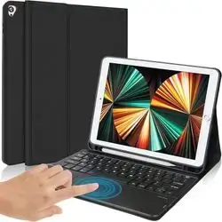 JADEMALL for 9th Generation Keyboard Case (2021)- 10.2 Case with Keyboard touch mouse