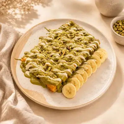Pistachio waffle