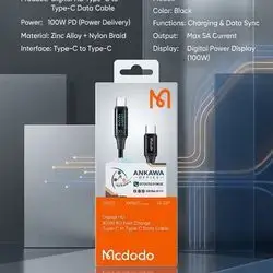 Mcdodo Data cable Fast Charger 100W 1.2M Type-C To Type-c