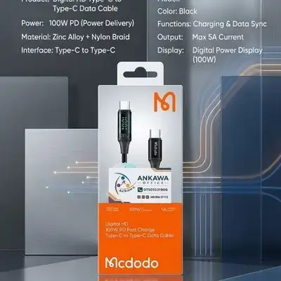 Mcdodo Data cable Fast Charger 100W 1.2M Type-C To Type-c