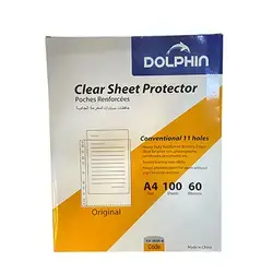 Clear Sheet Protector Dolphin
