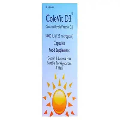 Colevit D3 Vitamin D 5000Iu 30 Capsules
