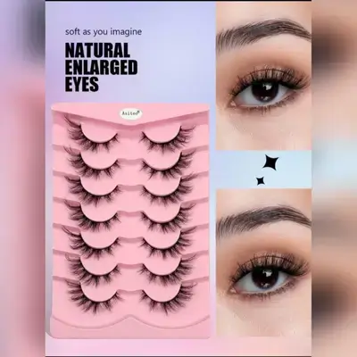 Asiteo 7 Pairs Cat Eye False Eyelashes